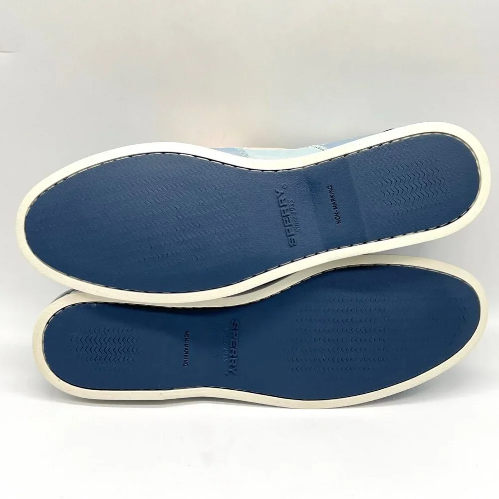 New SPERRY Womens Size 12 12M Blue And‎ Pink Pastel Boat Shoes Loafers Flats